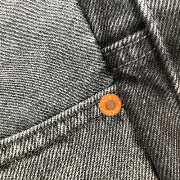 Levi’s 501 Spliced Premium Denim Jeans Black w/ Grey Size 28W 30L - Picture 11 of 16